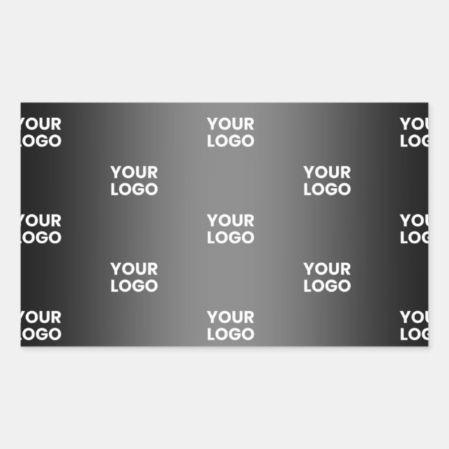 Your Simple Repeating Logo | Black & Grey Gradient Sticker (Front)