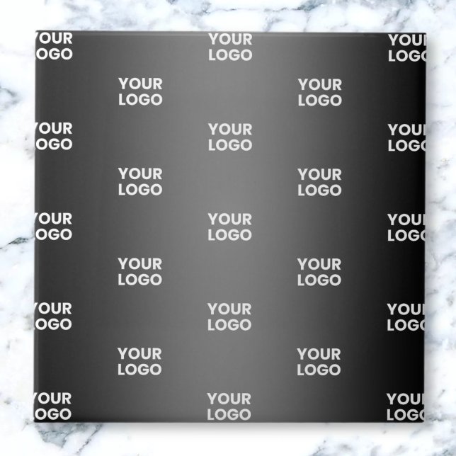 Your Simple Repeating Logo | Black & Grey Gradient Tile (Creator Uploaded)