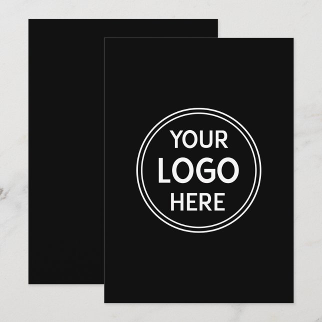 Your sleek Custom Logo for a Business Company Save The Date (Front/Back)