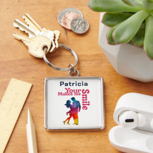Your smile makes me smile I Valentines day gift Keychain