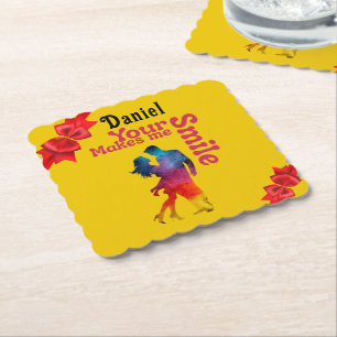 Your smile makes me smile I Valentines day gift Paper Coaster