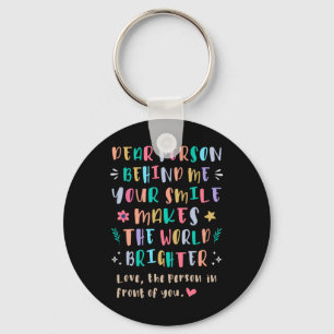 Your Smile Makes The World Brighter Sticker Keychain