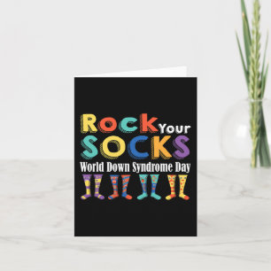 Your Socks Cute 3-21 Trisomy 21 World Down Syndrom Card