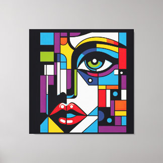 Your Space with this Abstract Female Portrait Canvas Print