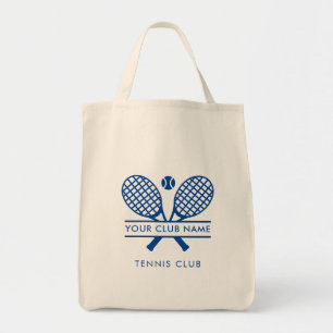 Your Sports Club Name Tennis Team Blue Swag Tote Bag