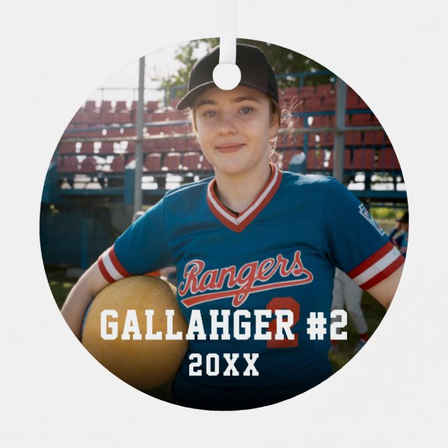 Your Sports Photo | Personalized Ornament (Front)