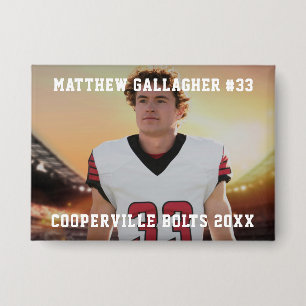 Your Sports Photo Personalized Team Photo Button