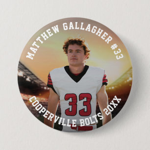 Your Sports Photo Personalized Team Photo Button