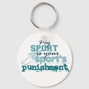 Your sport's punishment (teal) keychain
