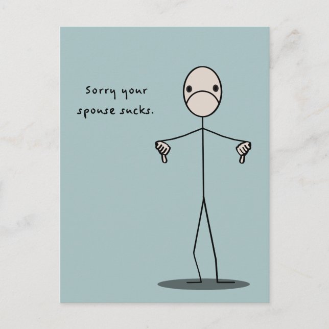 Your Spouse Sucks Postcard (Front)