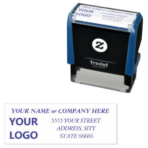 Your Stamp with Address Name Logo Photo Font Colou