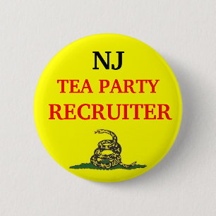 Your State TEA PARTY RECRUITER 2 Inch Round Button
