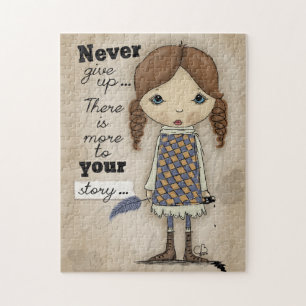 Your Story-Girl with Pen and Ink Jigsaw Puzzle