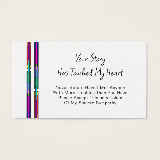 Your Story Has Touched My Heart Sympathy Card (Front)