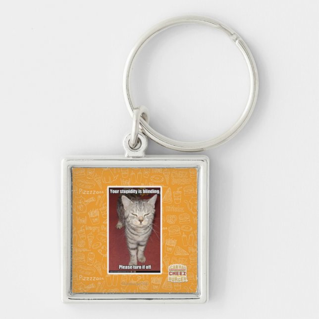 Your stupidity is blinding 2 keychain (Front)