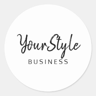 Your Style Business (Text Type) Classic Round Sticker
