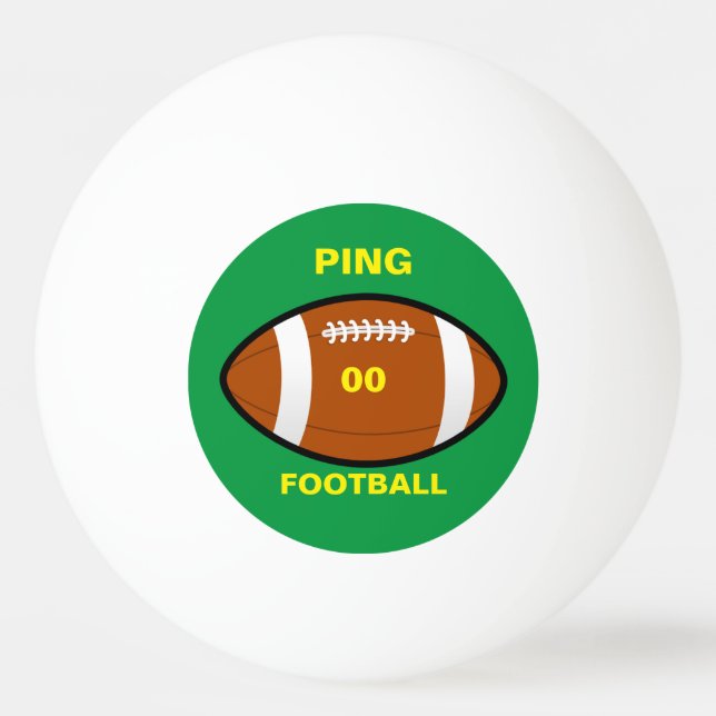 Your Team Football Ping Pong Ball (Front)