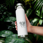 Your Tennis Club Name Logo Tennis Team Custom Water Bottle<br><div class="desc">Easily customize this Water Bottle Bag by adding your club or society name by clicking the "Personalize" button. You can change the background, font colour etc by clicking the "Edit with Design tool". Perfect for any club, business, or school society. Order as many or as fewer as required. There's no...</div>