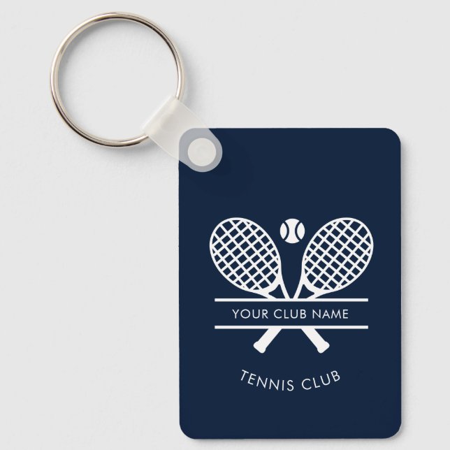 Your Tennis Club Name Members Custom Swag Keychain (Front)