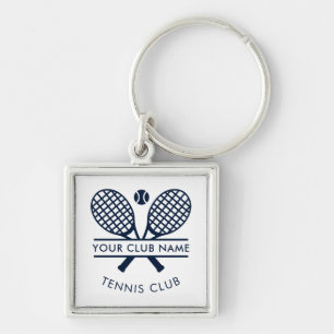 Your Tennis Club Name Modern Sports Swag Custom Keychain