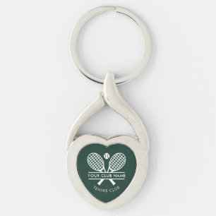 Your Tennis Club Name Team Logo Keepsake Custom Keychain