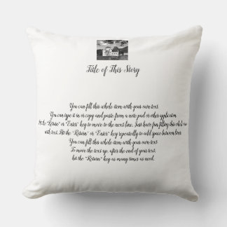 Your Text and Photo on Items Throw Pillow