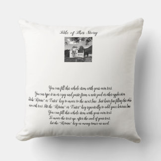 Your Text and Photo on Items Throw Pillow