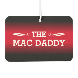 (YOUR TEXT) - Black and Red Gradient Air Freshener