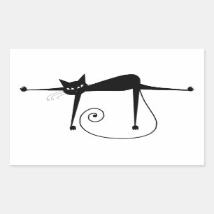 Your Text - Black Cat Character Pose 3 Sticker