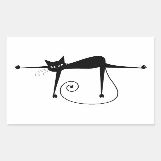Your Text - Black Cat Character Pose 3 Sticker