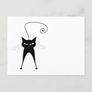 Your Text - Black Cat Character Pose 5 Postcard