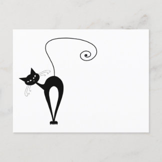 Your Text - Black Cat Character Pose 8 Poster Postcard