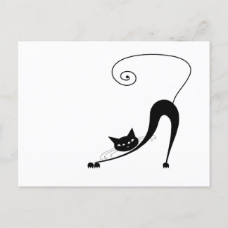 Your Text - Black Cat Character Pose 9 Postcard