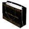 Your Text Black/Gold Star Lights Sparkle Congrats