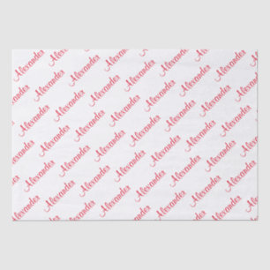 Your Text: Boy's Name Red Birthday Party Theme Tissue Paper