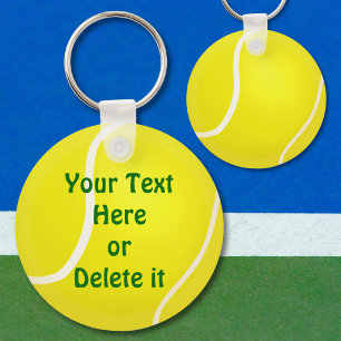 YOUR TEXT CHEAP Tennis Keychains Under $4.00