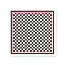 Your Text/Colour Classic Black & White Chequerboar