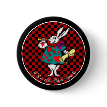 Your Text/Colour White Rabbit Alice in Wonderland