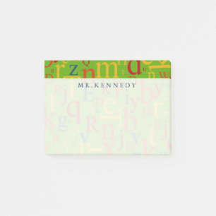 Your Text   Colourful Alphabet Post-it Notes