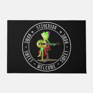 Your Text Colours - Frog Playing Guitar - Welcome Doormat