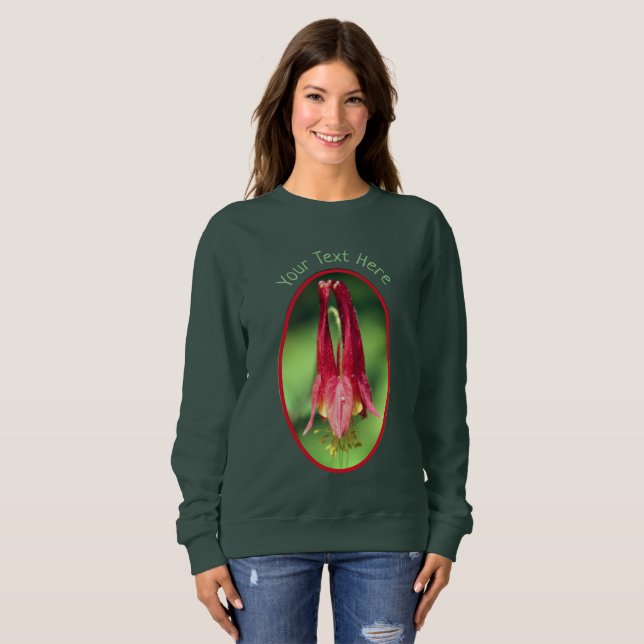 Your Text Columbine Flower Personalized  Sweatshirt (Front Full)