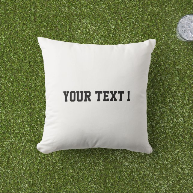 Your Text Create your name Decorative Soft-Pillows Outdoor Pillow (Grass)