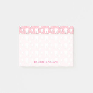 Your Text   Cute Pink Teeth Post-it Notes