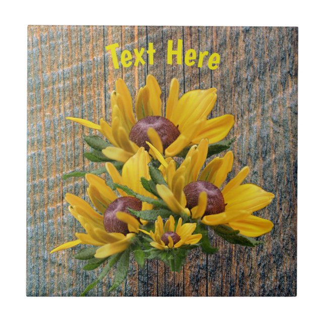 Your Text Daisy Flower Personalized      Tile (Front)