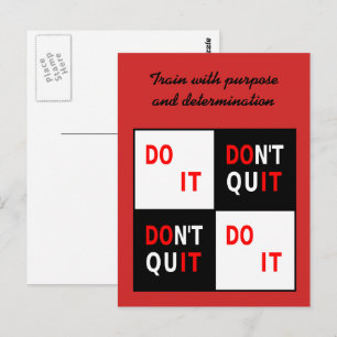 Your text Do It Don't Quit motivational Postcard