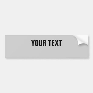 Your Text "Folio  Bold CONDENSED " on Grey Bumper Sticker