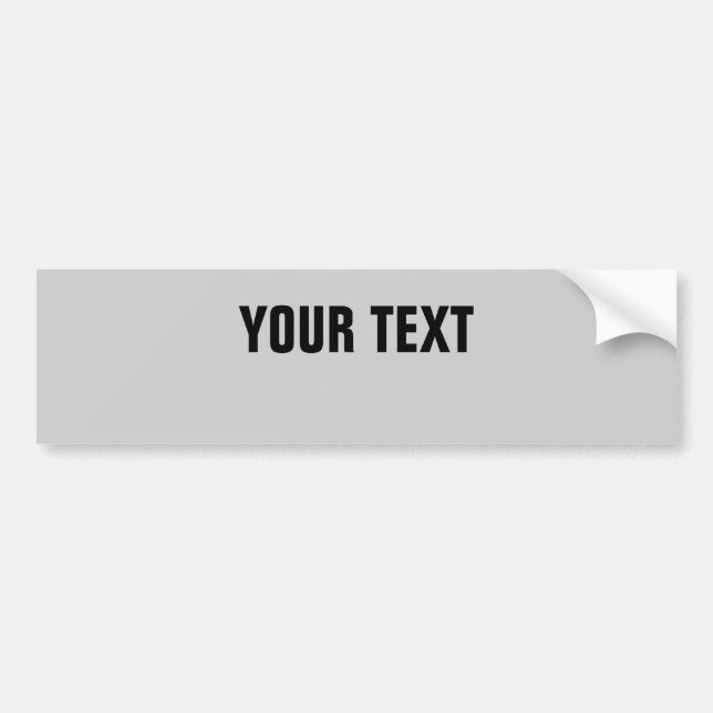 Your Text "Folio  Bold CONDENSED " on Grey Bumper Sticker (Front)
