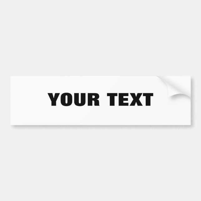 Your Text "Folio Extra Bold" Bumper Sticker (Front)