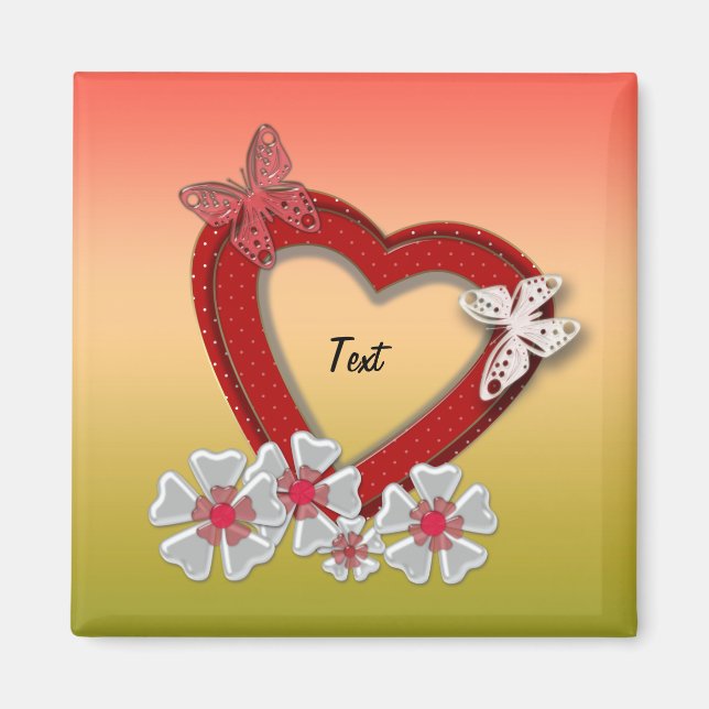 Your text, gift tags, wedding magnet (Front)