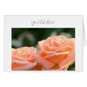 Your Text Gorgeous Cream Rose Flower Greeting Card